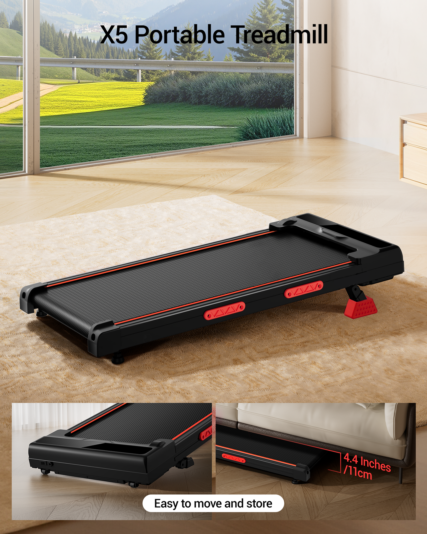 Yumay X5 Walking Pad with 16% Incline Max 10 KM/H