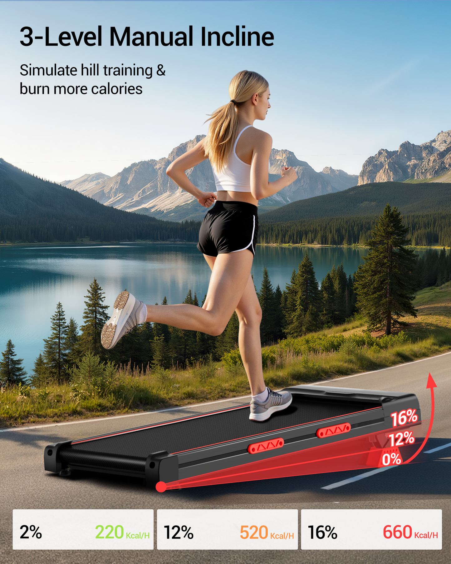 Yumay X5 Walking Pad with 16% Incline Max 10 KM/H