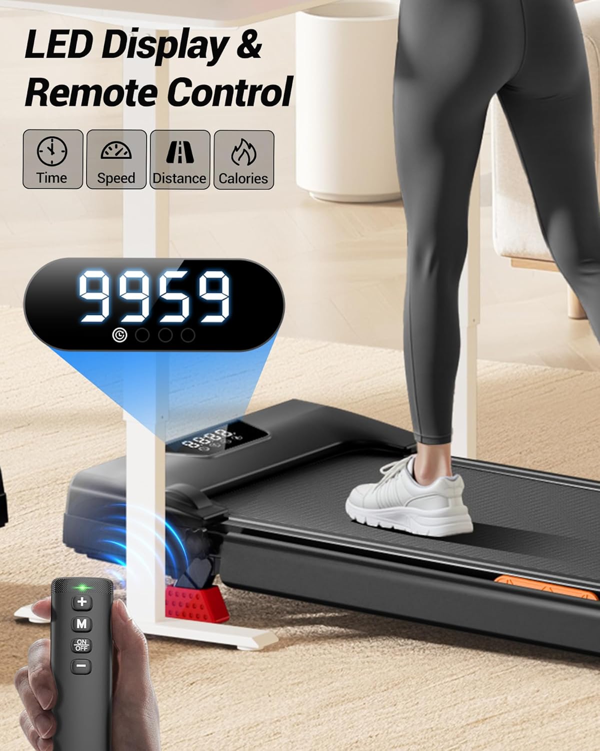 Yumay U18F Folding 3-in-1 Walking Pad with 10%/15% Incline 1-10 km/h