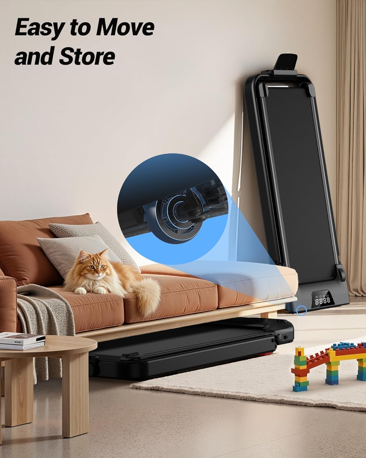 Yumay U18F Folding 3-in-1 Walking Pad with 10%/15% Incline 1-10 km/h