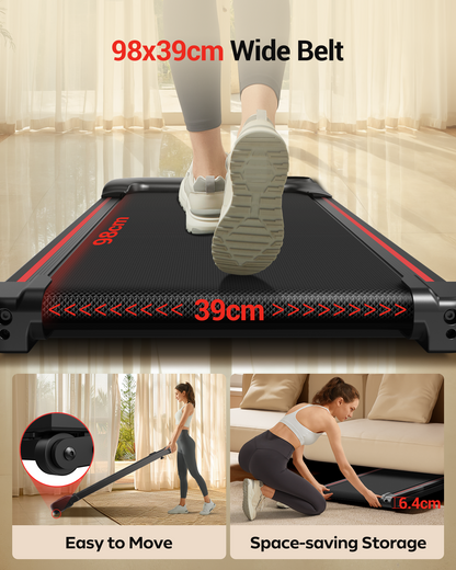 Yumay Smart Walking Pad, Under Desk Treadmill and 2-in-1 Incline Walking Pad Treadmill for Home Office