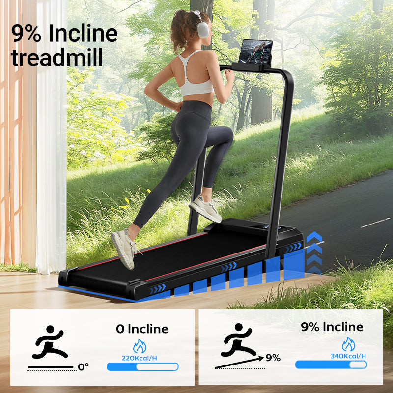 Yumay CW1F 3-in-1 Foldable Walking Treadmill 12 km/h with 9%/15% Incline