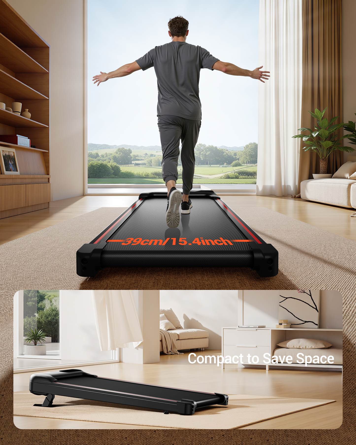 Umay U18 Walking Pad with 9%/15% Incline 1-10 km/h