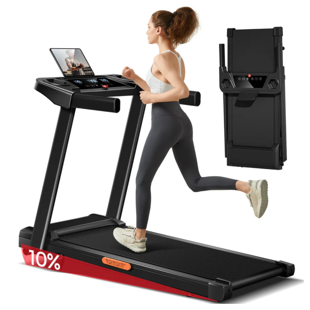 Yumay SF10 Foldable Treadmill with 10%/15% Incline & 12km/h Speed