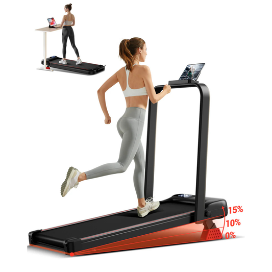Yumay U18F Folding 3-in-1 Walking Pad with 10%/15% Incline 1-10 km/h