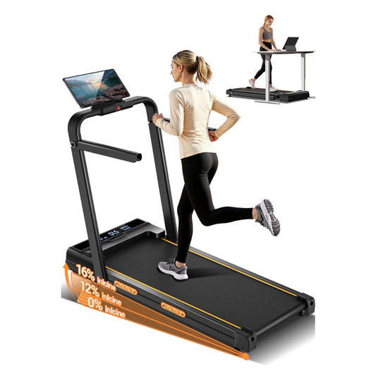 Yumay X5F Folding 3-in-1 Portable Treadmill with 16% Incline Max 10 KM/H
