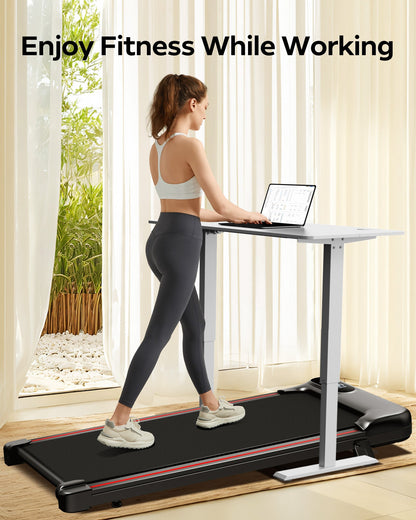 Yumay Smart Walking Pad, Under Desk Treadmill and 2-in-1 Incline Walking Pad Treadmill for Home Office
