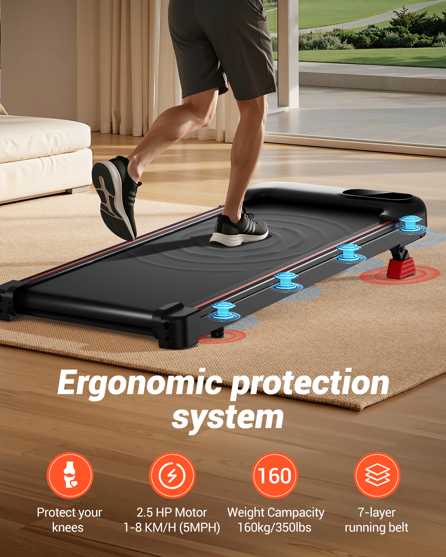 Umay U18 Walking Pad with 9%/15% Incline 1-10 km/h