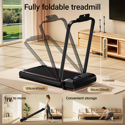 Yumay CW1F 3-in-1 Foldable Walking Treadmill 12 km/h with 9%/15% Incline