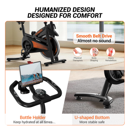 Yumay CBE10 Carbon Steel Exercise Bike with 100 Levels Resistance & App