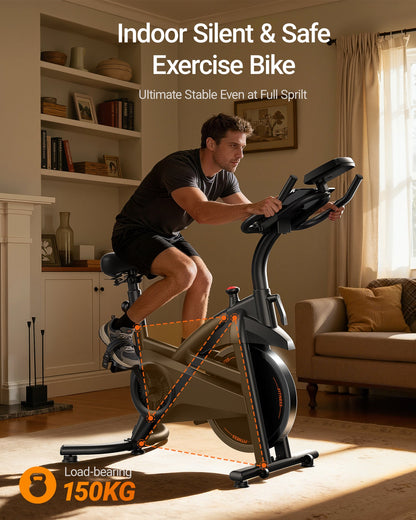 Yumay CBE30 Carbon Steel Exercise Bike with 100 Levels Resistance & App
