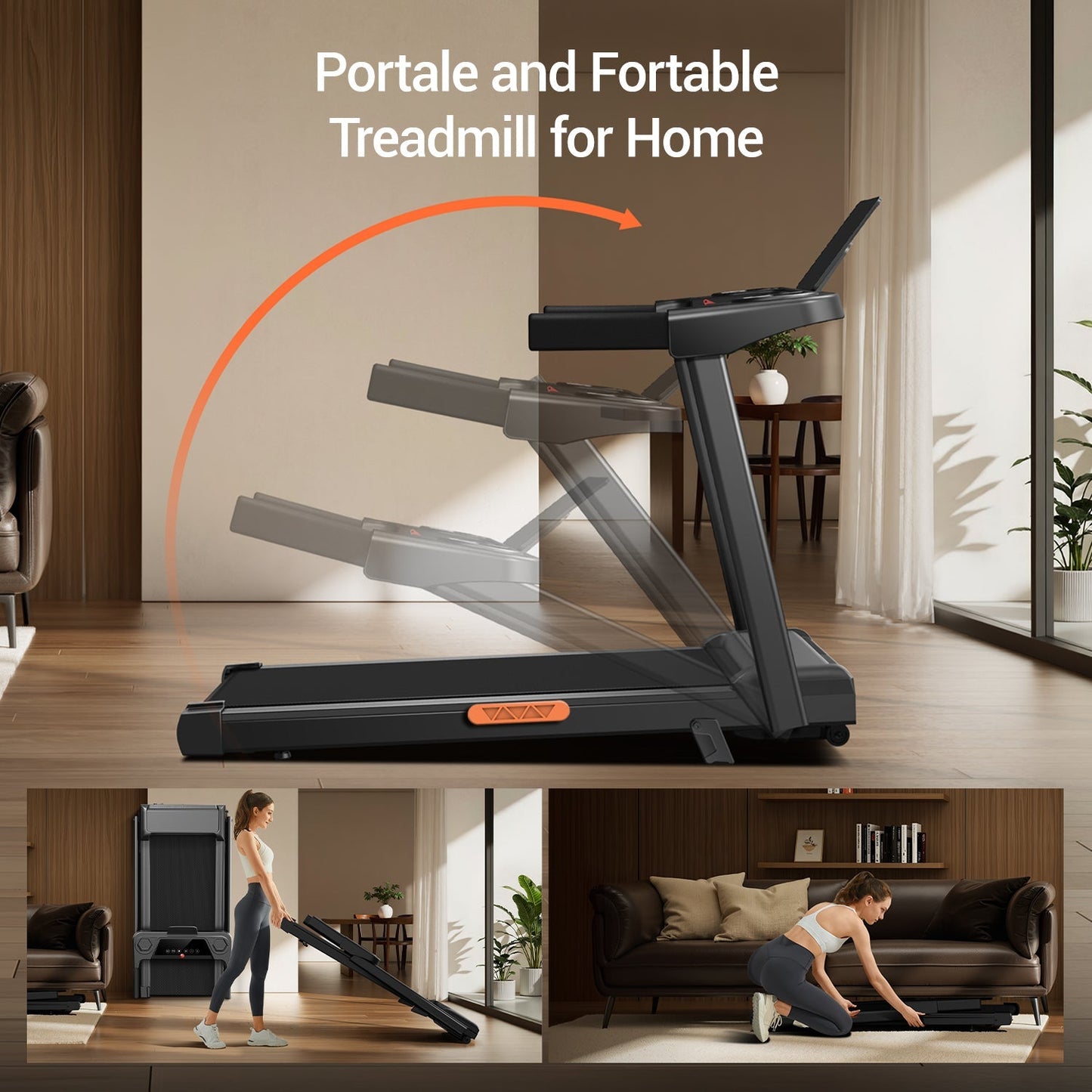Yumay SF10 Foldable Treadmill with 10%/15% Incline & 12km/h Speed