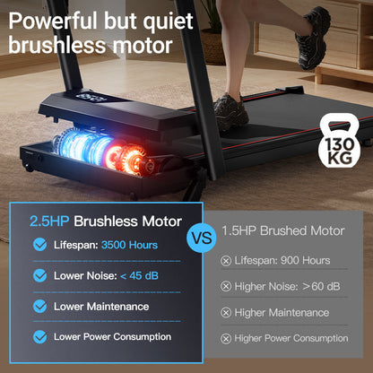 Yumay CW1F 3-in-1 Foldable Walking Treadmill 12 km/h with 9%/15% Incline