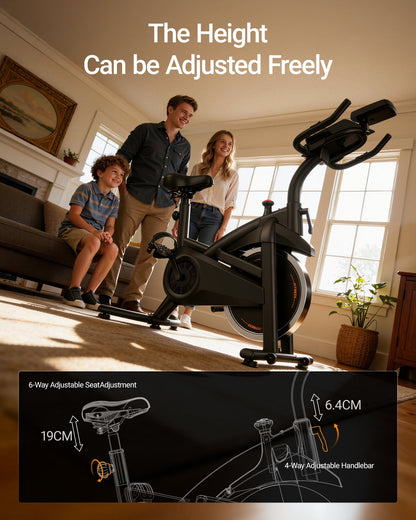 Yumay CBE30 Carbon Steel Exercise Bike with 100 Levels Resistance & App